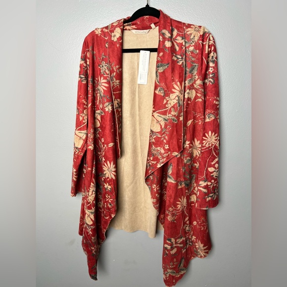 NWT Soft Surroundings Rustic Botanical Suede Jacket- Medium - Picture 2 of 9